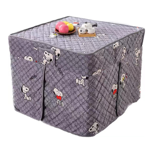 加绒加厚烤火罩新款电暖烤火炉罩套烤火桌布罩烤火被正方形桌套