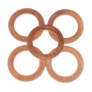 紫铜垫片圆形密封垫圈超薄垫放油螺丝片2mm厚M3M4M5M6M8M10M11M12