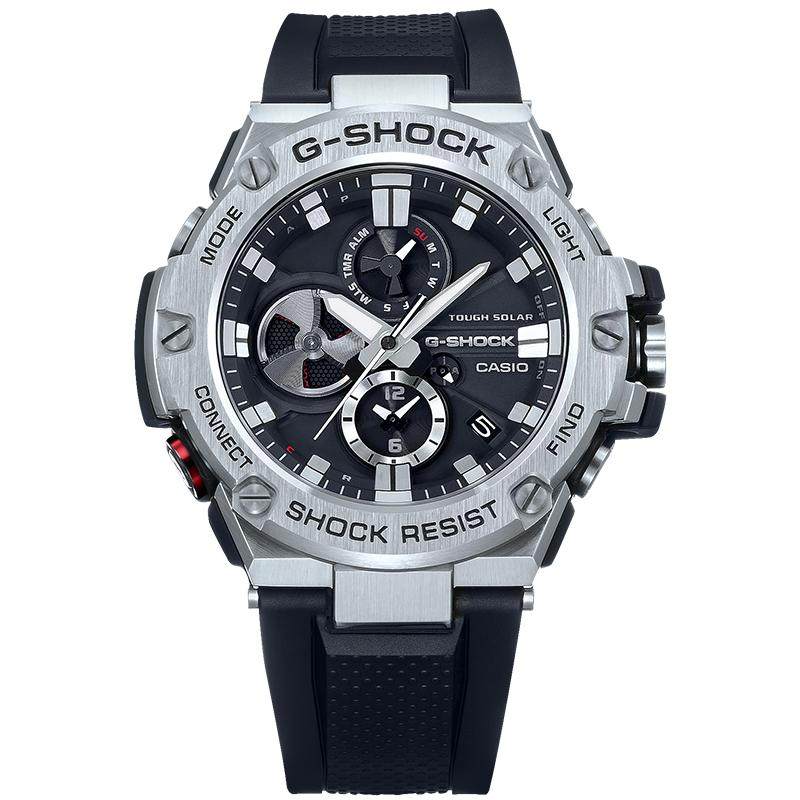 【礼物】卡西欧旗舰店GST-B100太阳能运动蓝牙耐摔手表男 G-SHOCK