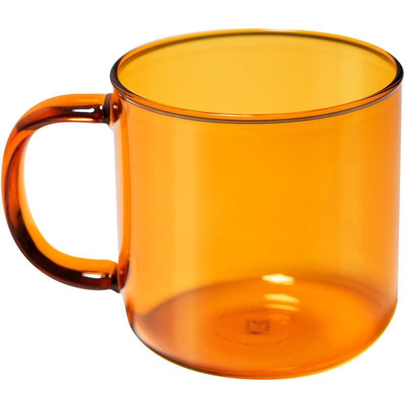 MAVO玻璃咖啡杯 马克杯 带把ins风琥珀色粉红透明创意个性复古