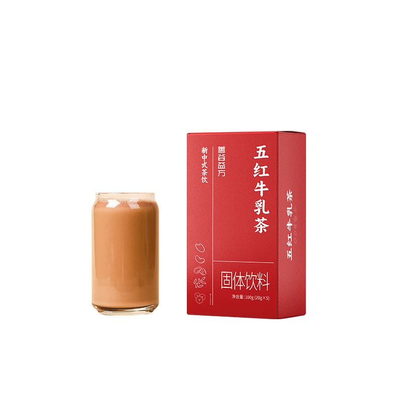 【临期】五红牛乳茶冲泡红枣五红袋装奶茶