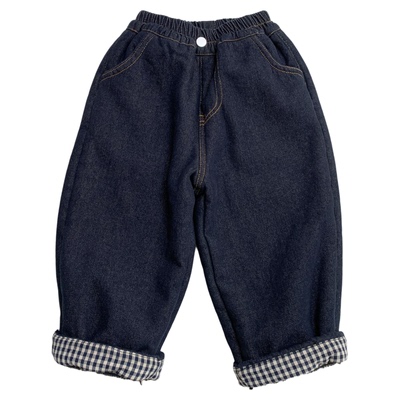 中小童冬季加绒加厚保暖牛仔裤潮