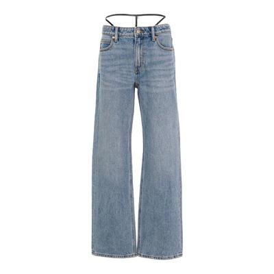 Alexander Wang女士水洗锥形牛仔裤四口袋银泰百货精品 301574