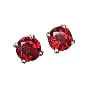 厂家直销天然石榴石耳钉女925纯银红宝石色耳环耳坠冲钻特价包邮