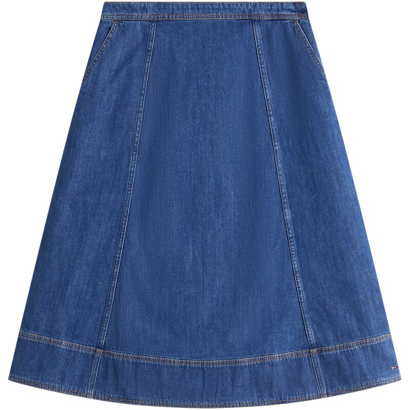 Tommy女装纯棉A字牛仔半身裙