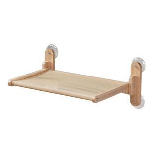 猫吊床猫窝四季通用实木可折叠窗户猫吊篮吸盘悬挂猫床晒太阳神器