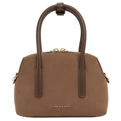 【圣诞礼物】CHARLES&KEITH女包CK2-30782729-1仿麂皮手提小方包