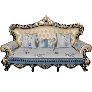 新中式沙发垫座垫子实木坐垫四季通用防滑红木高端定做全包沙发套