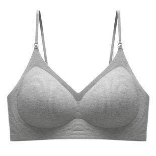 细肩带可外露内衣女小胸聚拢2025新款爆款无痕文胸套装上托