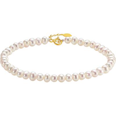 潮宏基银手链s925珍珠手串珠宝