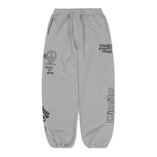 DIMITO 23/24运动裤男女棉直筒防风束腿长裤 SWEATPANTS