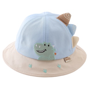 宝宝帽子春秋薄款遮阳防风渔夫帽男婴女儿童出游沙滩可爱盆帽夏天