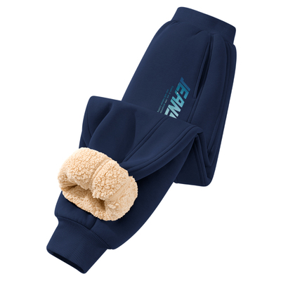 真维斯童装男童加绒裤子冬季一体绒棉裤大童加厚羊羔绒裤儿童长裤