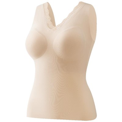 中老年人背心文胸一体打底衣
