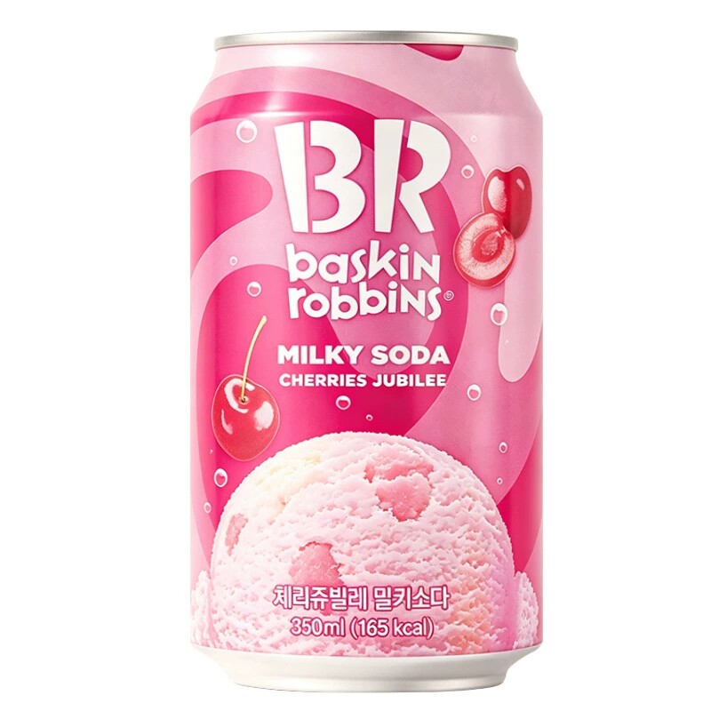 韩国进口Baskin Robbins芭斯罗缤冰淇淋味汽水碳酸饮料夏日饮品