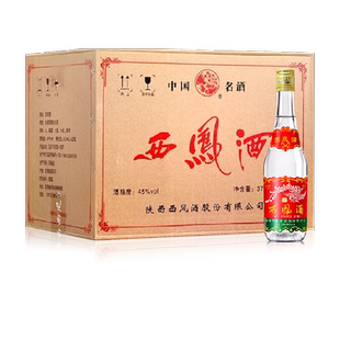 西凤酒 西凤45度七两半纯粮食酒375ml*20瓶  绵柔凤香型七两半白