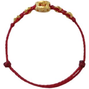 小红书南庭玉钱币发财戒指复古风编绳戒指红色绿色招财可调节指环