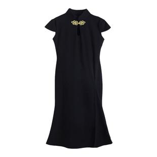 少儿童模特走秀服旗袍训练服民族风女童形体礼仪服装Tt台表演出服