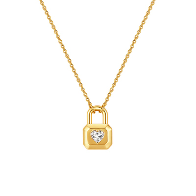 onchic爱心锁项链女轻奢高级感