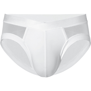 NATTAUP B系列男士久坐透气三角裤内裤莫代尔抗菌薄款白色砂砾色