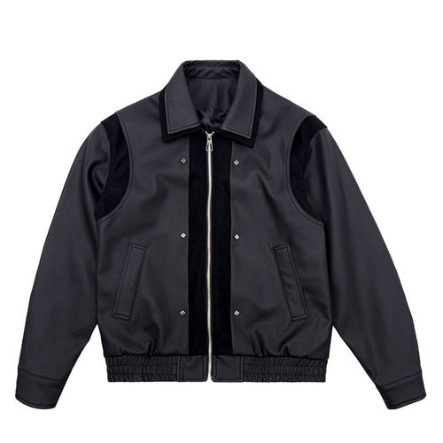 痞帅炸街皮衣男士超火皮夹克2025新款爆款秋冬高级感撞色加厚外套