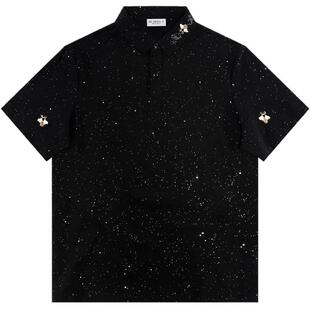 BAIRBAOLIY高端高品质满天星蜜蜂刺绣修身翻领时尚男士短袖POLO衫