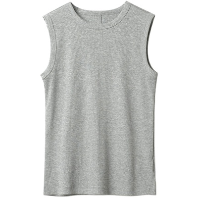 水沐良品螺纹纯色背心休闲吊带