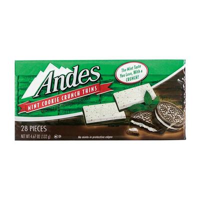 andes安迪士薄荷巧克力脆粒132g美国原装进口零食（代可可脂）