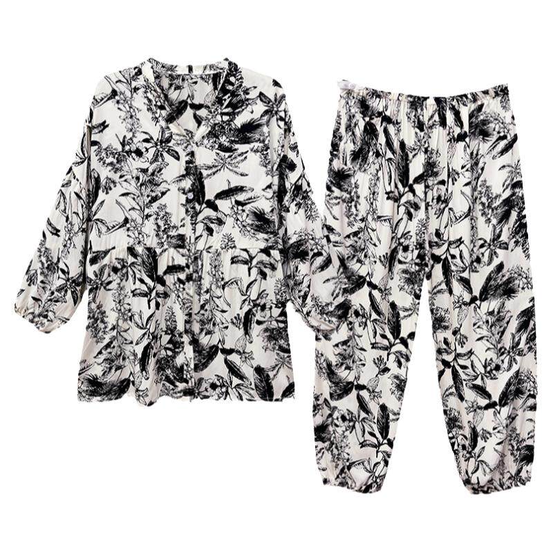 棉绸哺乳大码月子服孕妇睡衣女