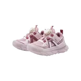 天美意春秋新款粉色女童运行鞋儿童跑步大童休闲鞋男童老爹鞋