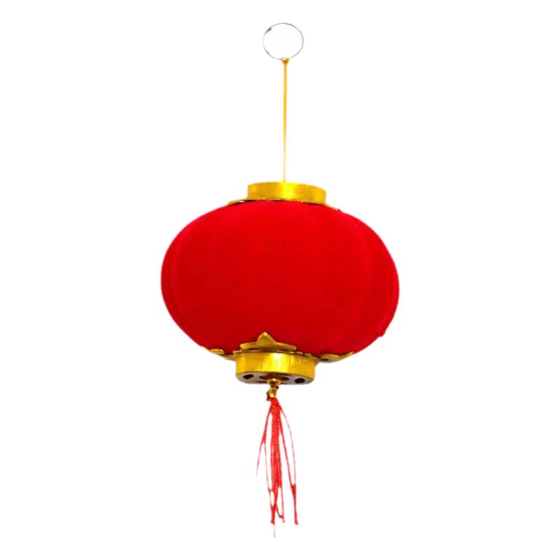结婚庆大红场景布置植绒小灯笼