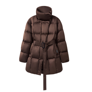 it:CHOCOOLATE立领系带羽绒服女冬季新款大码MM防风保暖棉服外套