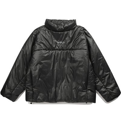 GUUKA高领分割设计套头棉衣