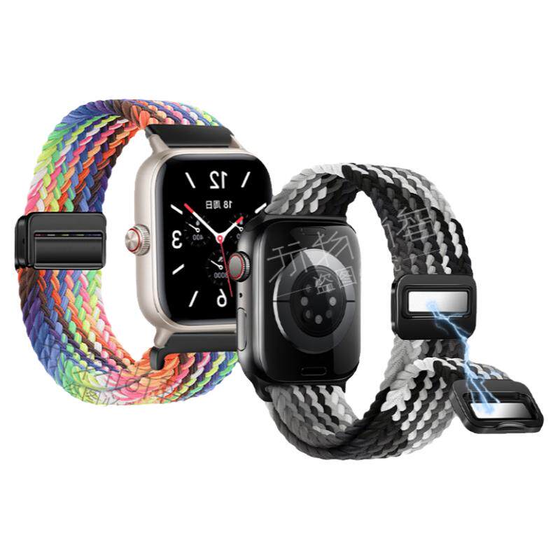 适用VIVO Watch GT2手表带磁吸扣编织回环iqoowatchgt表带watch3星辉5皓月版2夏天透气辰夜黑表链腕带男生