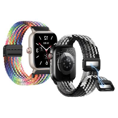 适用VIVO Watch GT2手表带磁吸扣编织回环iqoowatchgt表带watch3星辉5皓月版2夏天透气辰夜黑表链腕带男生