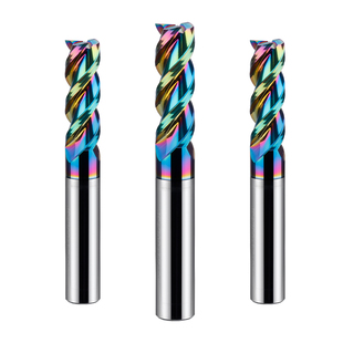 55度镀彩铝用钨钢平刀硬质合金加长铣刀3刃铣铝专用CNC数控刀具