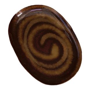 出口北欧 窑变釉色复古石纹陶瓷大盘西餐盘鱼盘寿司刺身长盘摆盘