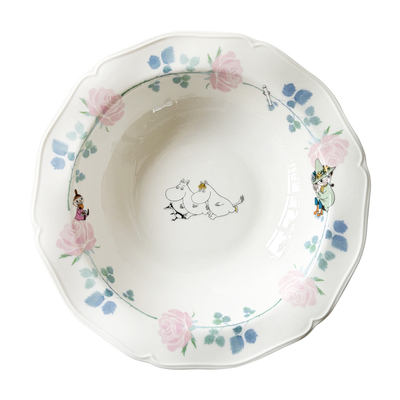 姆明陶瓷盘子法式花边餐盘大碗