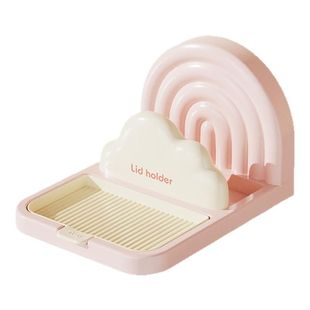 彩虹真空吸盘锅盖架多功能锅盖架台面锅盖菜板收纳锅铲筷子置物架