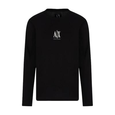 AX/阿玛尼男士纯棉长袖纯色T恤