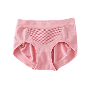 妇人蜂窝内裤 中腰收腹提臀暖宫包臀高弹无缝一片式中厚纯棉底裆