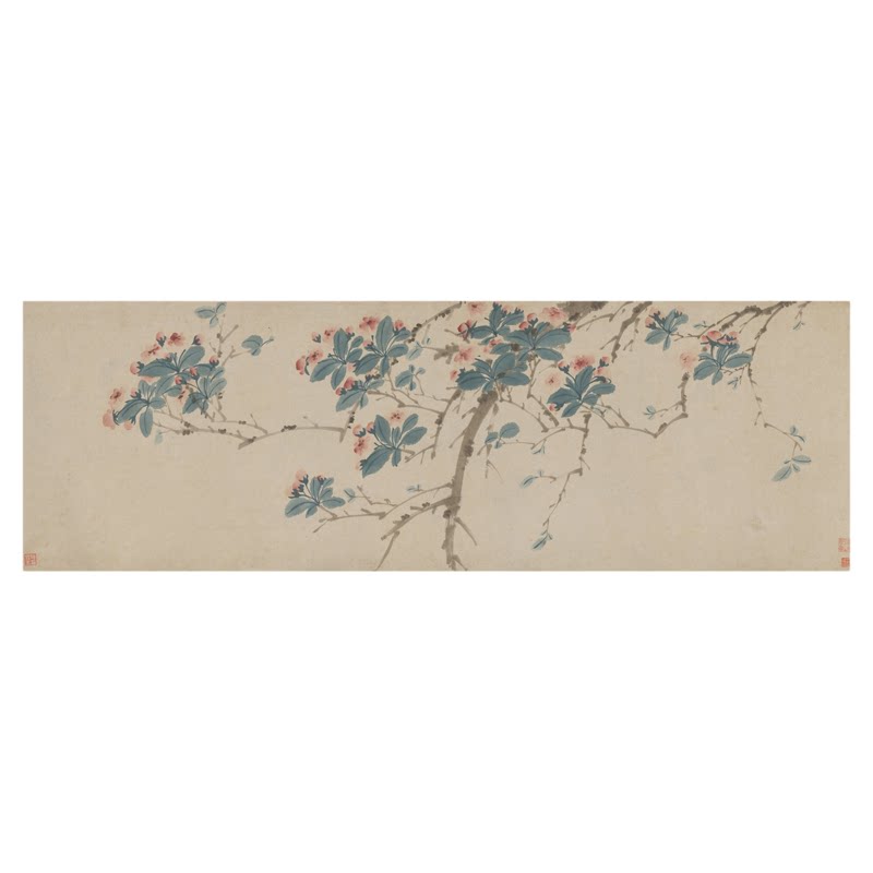 陈淳《红梨花画》临摹挂墙装饰画
