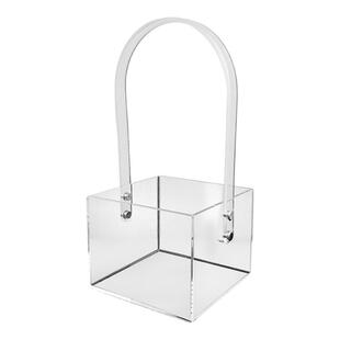 芯苼 透明亚克力手提花盒鲜花花束插花盒材料手工diy礼物花艺资材