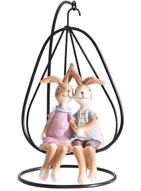 兔子客厅儿童房样板间摆件工艺品