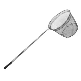 新款不锈钢抄网捞鱼网抄网杆伸缩杆加粗防挂抄网头可折叠加深网兜