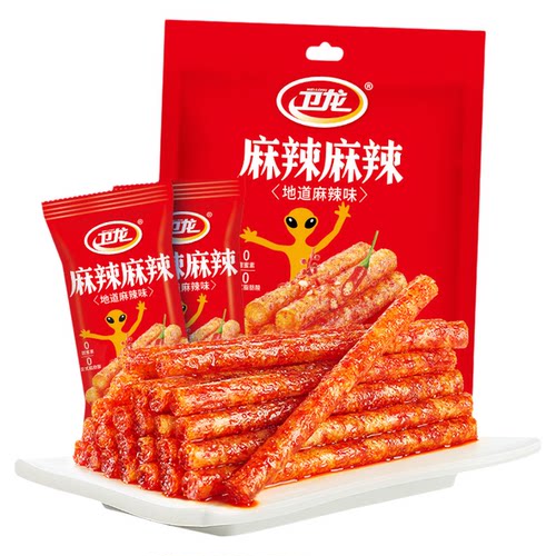 卫龙辣条麻辣棒小麻小辣休闲零食辣味小吃即食豆腐干素肉凑单