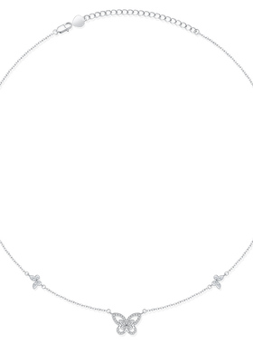 VIGG小福蝶项链女轻奢小众设计锁骨链时尚百搭蝴蝶吊坠高级感饰品