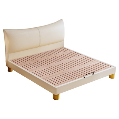 热销⭕100%纯实木加厚榫卯榉木床