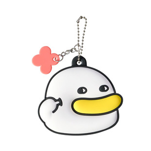 韩国QwakCheol可爱鸭鸭卡通硅胶随身镜化妆补妆迷你镜子装饰挂件