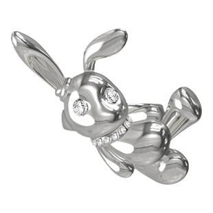 BOONEE童话系列亮钻兔子戒指女小众设计高级感食指戒时尚个性指环